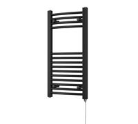 Uk Radiators Zennor Black Standard Heated Towel Rail Curved Ladder Bathroom Radiator 300W - (H) 800 X (W) 400mm