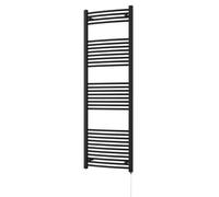 Uk Radiators Zennor Black Standard Heated Towel Rail Curved Ladder Bathroom Radiator 900W - (H) 1800 X (W) 600mm
