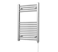 Uk Radiators Zennor Chrome Standard Heated Towel Rail Curved Ladder Bathroom Radiator 200W - (H) 800 X (W) 500mm