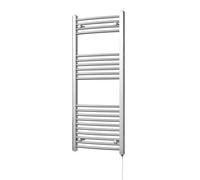 Uk Radiators Zennor Chrome Standard Heated Towel Rail Curved Ladder Bathroom Radiator 300W - (H) 1200 X (W) 500mm