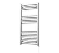 Uk Radiators Zennor Chrome Standard Heated Towel Rail Curved Ladder Bathroom Radiator 400W - (H) 1200 X (W) 600mm