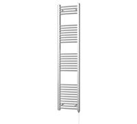 Uk Radiators Zennor Chrome Standard Heated Towel Rail Curved Ladder Bathroom Radiator 400W - (H) 1800 X (W) 400mm