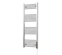 Uk Radiators Zennor Chrome Standard Heated Towel Rail Straight Ladder Bathroom Radiator 400W - (H) 1400 X (W) 500mm