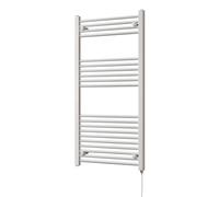 Uk Radiators Zennor White Standard Heated Towel Rail Straight Ladder Bathroom Radiator 600W - (H) 1200 X (W) 600mm