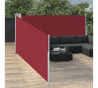 vidaXL Retractable Side Awning Red 100x1000 cm UK GF0
