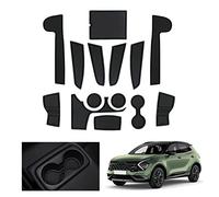 [UK RHD] GAFAT Compatible with Kia Sportage NQ5 2025 2026-2022 (Automatic) Non-Slip Mats, Facelift Sportage 2025 Accessories Rubber Mats for Centre Console, Drink Holder, Door Seam (Black)
