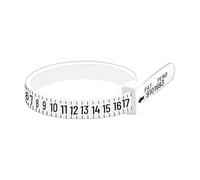UK Ring Sizer Measure - Ring Measurement Tool (White) | Wedding Gauge Ring Sizer With Size Guide Chart | For Measuring UK Finger Ring Sizes