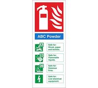 UK Safety Store ABC Powder Sign 80mm x 200mm Rigid Plastic (FI.08N-RP)