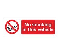 UK Safety Store Pack of 2 No Smoking Signs 150mm x 50mm - Self Adhesive (PRS.88-SA)