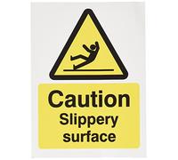 UK Safety Store WAG.09W-SA Caution Slippery Surface Sign 150mm x 200mm - Self Adhesive