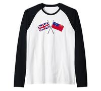 UK Samoa Crossed Flags British Samoan Friendship Raglan Baseball Tee