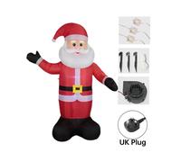 (UK) Santa Inflatable Claus 4ft Tall Xmas Decoration Christmas Yard Gift Light Led