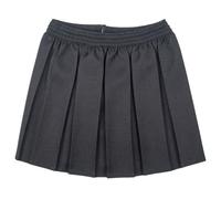 UK School Uniform Girls Summer Formal Dress Bottom Full Elastic All Round Elasticated Box Pleat Skirt Only Uniform Black