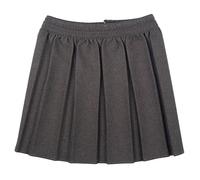 UK School Uniform Girls Summer Formal Dress Bottom Full Elastic All Round Elasticated Box Pleat Skirt Only Uniform Grey
