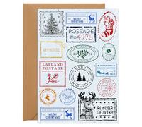 UK Seed Paper Christmas Card, Plantable Seed Christmas Card and Envelope Made with Wildflower Seeds (Large, Christmas Tidings)