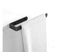 UK Seller | 31cm Long Towel Holder Matte Black Aluminium Metal | Wall Mounted Tea Towel Holder | Kitchen/Bathroom Towel Bar Rail Screws Included