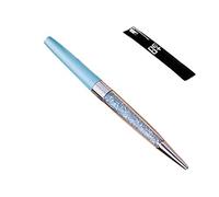 UK Seller ! Crystal Ballpoint Pen Made with 140 Sparkling Crystal Elements. Pen refill and pen pouch included. (BLUE)