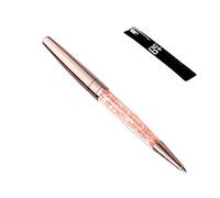 UK Seller ! Crystal Ballpoint Pen Made with 140 Sparkling Crystal Elements. Pouch Pen and Refill Included. (Rose Gold)