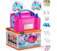 UK SELLER - Heavy Duty Electric Balloon Pump - Portable Air Blower Dual Nozzle Balloon Inflator Blower Pump for Party, Wedding, Birthday, Activities