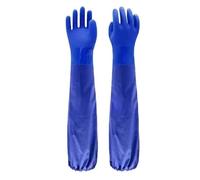 UK SELLER, Long Arm Pond Gloves, Waterproof Long Drain Gloves, Full Arm 70cm Rubber Elbow Glove Long Gutters, Aquarium/Pool Cleaning Blue, One Size - Non Slip Hands