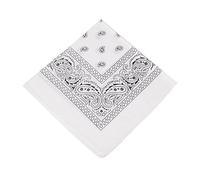 [UK SELLER] Men's/Women's Bandana Head Scarf Neck Scarves Paisley 100% COTTON (white)