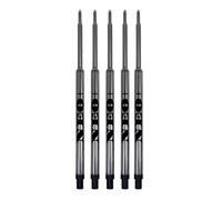 UK Seller! Sets of Pen Refills Compatible with Waterman Ballpoint Pens. Medium Point Ballpoint Soft Roll Refills (Set of 5 Black Ink)