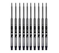 UK Seller! Sets of Pen Refills Compatible with Waterman Ballpoint Pens. Medium Point Ballpoint Soft Roll Refill for (Set of 10 Black Ink)
