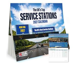 UK Service Station Calendar 2027 - Funny Secret Santa Gift for Men | Secret Santa Gift for Men - Funny, Weird & Random UK Motorway Service Stations Novelty Calendar