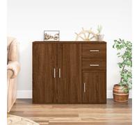 (brown oak) vidaXL Sideboard 91x29.5x75 cm Engineered Wood Storage Cabinet Multi Colours