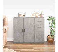 (concrete grey) vidaXL Sideboard 91x29.5x75 cm Engineered Wood Storage Cabinet Multi Colours