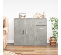 (concrete grey) vidaXL Sideboard 91x29.5x75 cm Engineered Wood Storage Cabinet Multi Colours