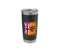 UK Sikh Flag Punjabi Khalsa Pride Design Stainless Steel Insulated Tumbler