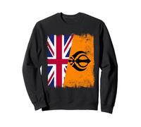 UK Sikh Flag Punjabi Khalsa Pride Design Sweatshirt
