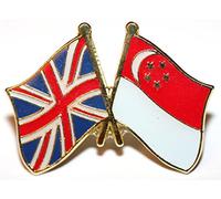 UK & Singapore Friendship Flag Pin Badge