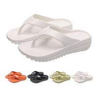 UK Size 4 Men's Women Flip Flops Comfortable Cushion Outdoor Walking Thong Sandals Arch Support Slip Resistant Summer Beach Slippers Rubber Pool Dorm Water Sandals Flip Flops Shower Shoes White