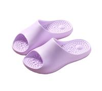 UK Size 4 Unisex Summer Slippers Open Toe Message Slide Sandals Shower Beach Pool Bath Shoes Indoor Outdoor Non Slip Slip-on Slippers Sandle Footwear Purple