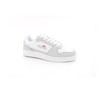 (UK Size 4, White/Grey) ellesse Ladies Nole Cupsole 1053 Classic Stylish Comfort Lace Up Sneaker Trainer