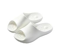 UK Size 5 Unisex Summer Slippers Open Toe Message Slide Sandals Shower Beach Pool Bath Shoes Indoor Outdoor Non Slip Slip-on Slippers Sandle Footwear White