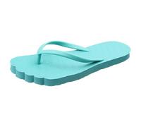 UK Size 6.5 Slim Flip Flop for Women Summer Beach Vacation Basic Clasicc Thong Sandals Rubber Shower Slippers Light Weight Solid Colour Sandle Footwear 003_Green