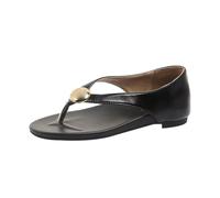 UK Size 6.5 Slip on fLIPS Flops flat sandals for women ladies thong shoes with closed back Summer Beach Wedding Bridal Cute Chic Fashion Trendy Flip Flops Sandle Footwear Black
