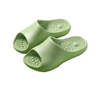 UK Size 8 Unisex Summer Slippers Open Toe Message Slide Sandals Shower Beach Pool Bath Shoes Indoor Outdoor Non Slip Slip-on Slippers Sandle Footwear Green
