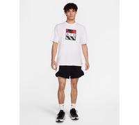 (UK Size L, White) Nike Air Max90 Men's Cotton Crew Neck Pull On Regular Fit Short Sleeve T-Shirt