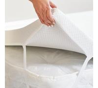 UK Small Double (Queen) Memory Foam 1 Inch Mattress Topper (48" x 75") with Comfort-Touch Hypoallergenic Polycotton Cover, Easy Fitting Elastic Straps, (Memory Foam with Fitted Cover)