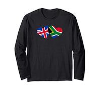 UK South Africa Flag Apparel Heart British South African Long Sleeve T-Shirt