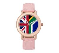 UK South African Flag Watches for Women Fashion Adjustable Wrist Watch Work Workout