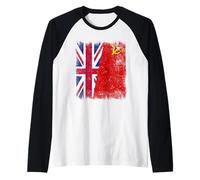 UK Soviet Union Flag British USSR Heritage Raglan Baseball Tee