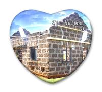UK St. Helena Fridge Magnet Refrigerator Stickers Decorative Travel Souvenir Heart-shaped Glass