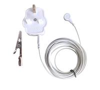 UK Standard Grounding Cord Cable Plug with Alligator Clip use for Earthing Products Grounding sheet Pillowcase mat pad Ground Wrist strap Earth blanket with 100 kohm Safe Resistance 4.5 Meters