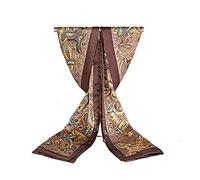 UK_Stone Double Layer 100% Genuin Silk Nature Silk Foulard Scarf For Man (Brown)