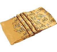 UK_Stone Double Layer 100% Genuin Silk Nature Silk Foulard Scarf For Man Dragon (Yellow)
